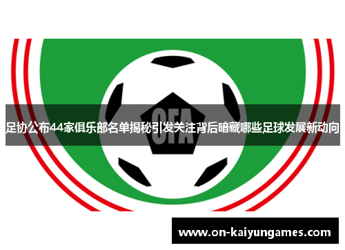 足协公布44家俱乐部名单揭秘引发关注背后暗藏哪些足球发展新动向